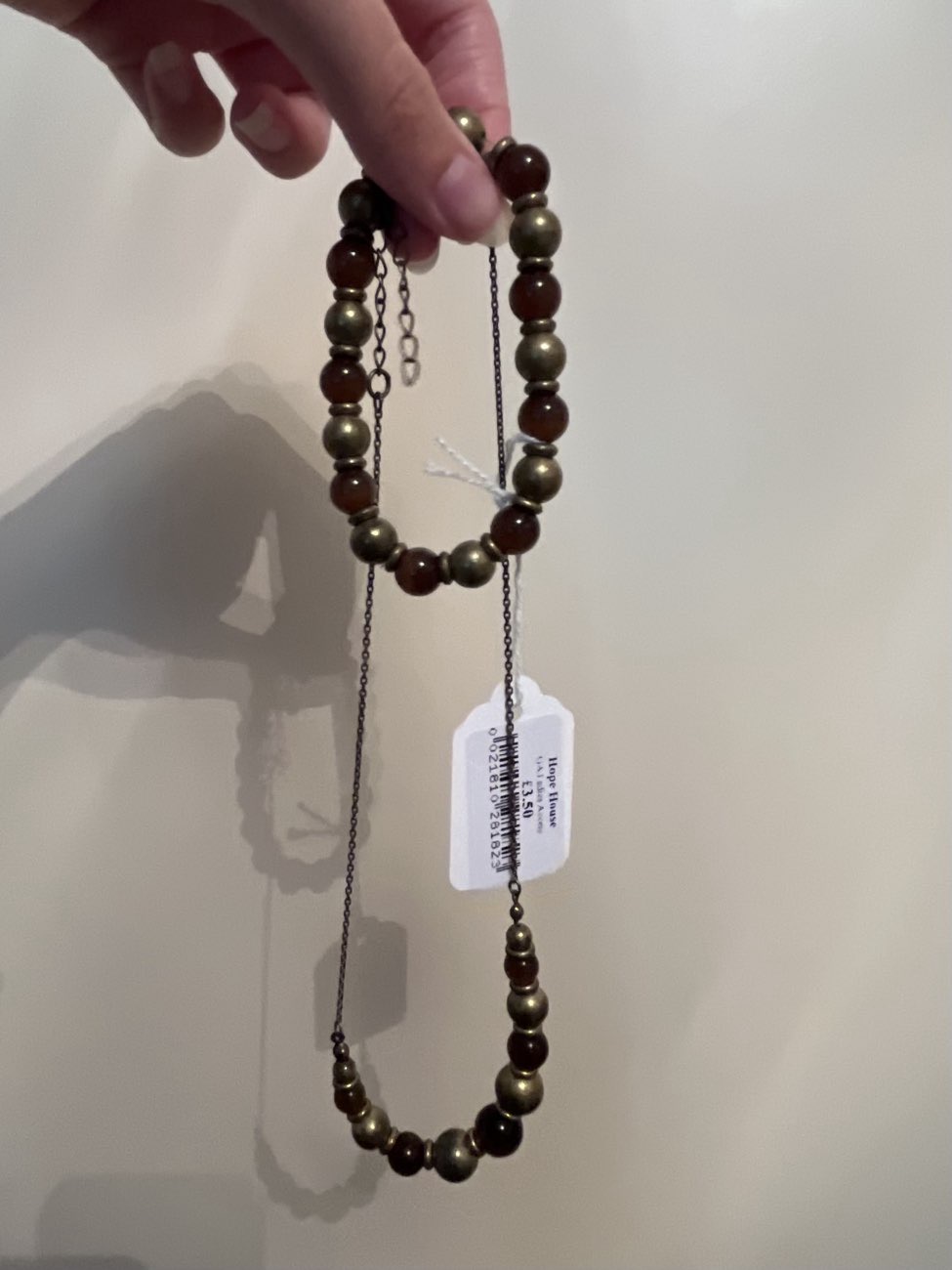 necklace and bracelet set bought at Hope House Llandudno Shop for Β£3.50