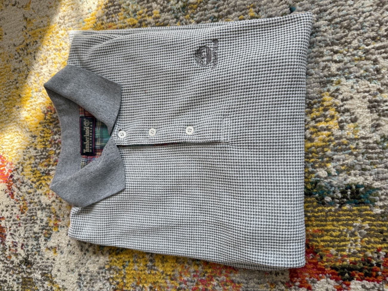 nice polo shirt never seen this pattern before product bought at RSPCA for £5.00