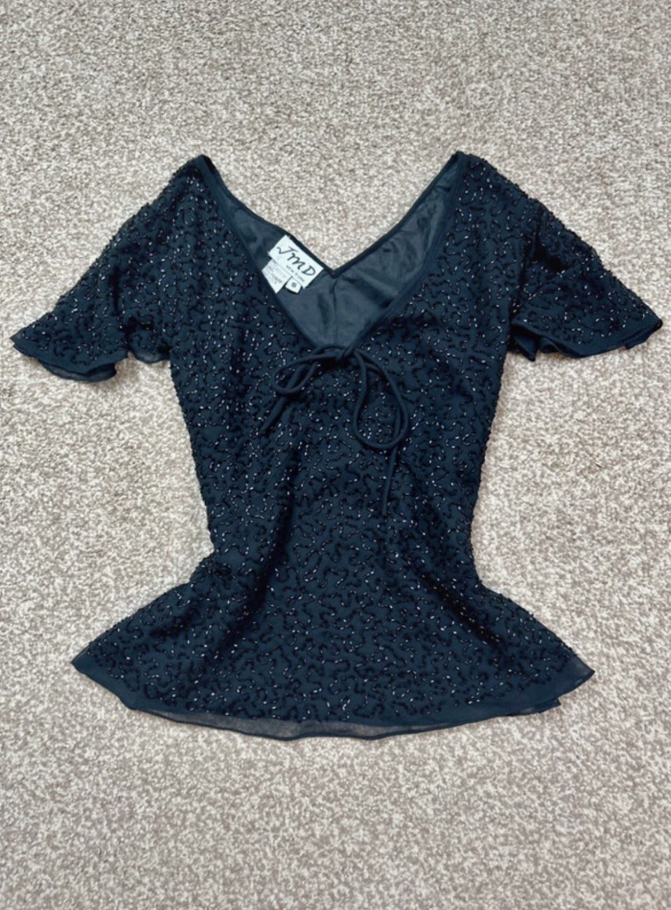 Flowy Sequin Vintage Top bought at British Red Cross for £5.00