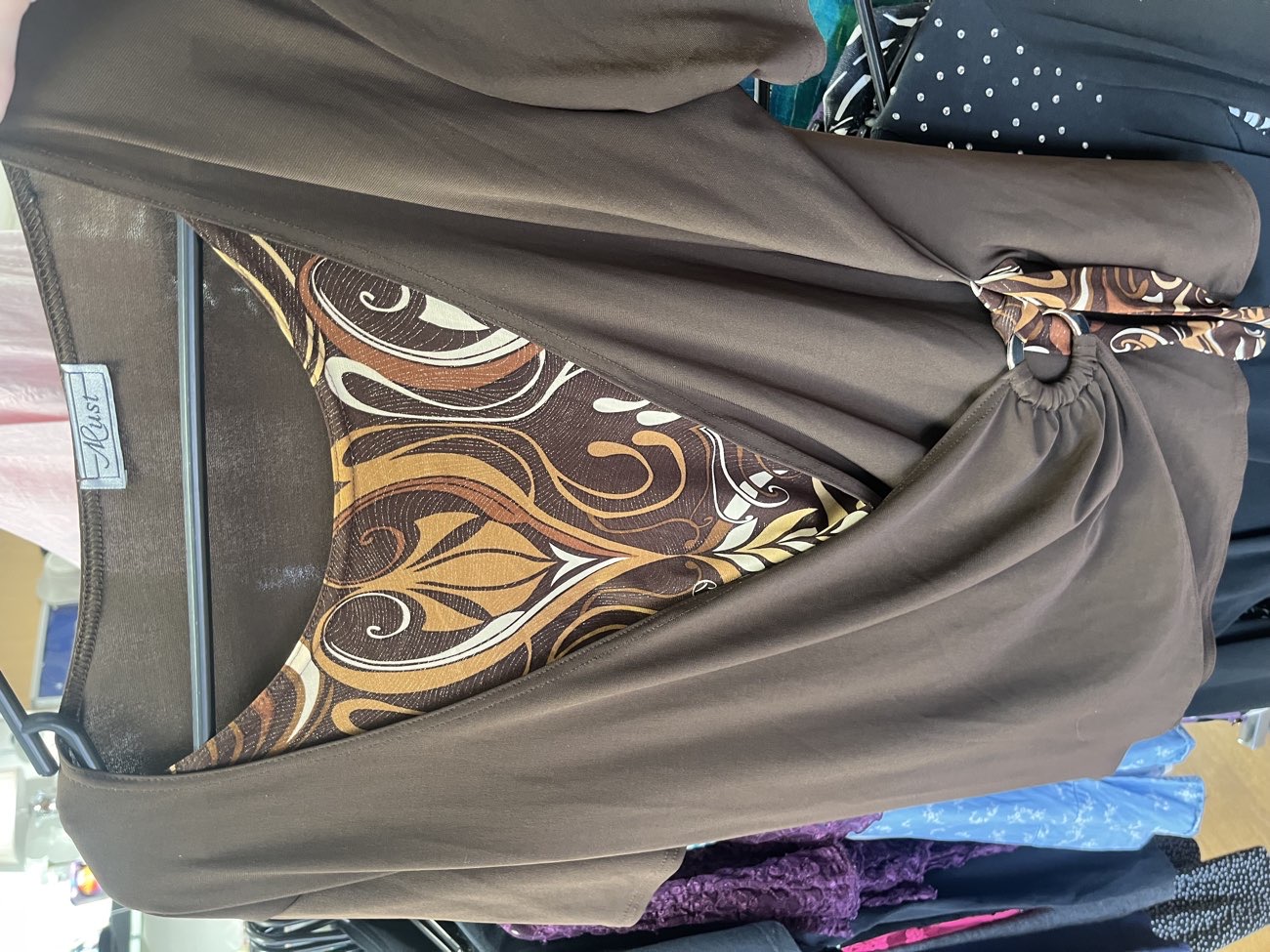 stunning Y2K brown top product bought at The Salvation Army for £5.00