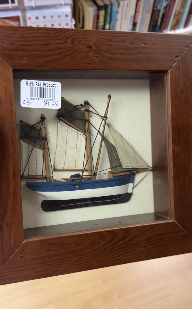 Boat picture bought for my Mum bought at DEBRA UK for Β£5.00