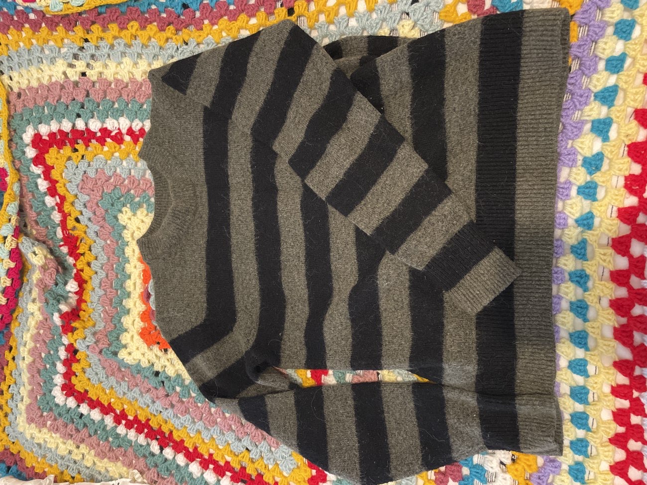 Vintage stripey jumper bought at Oxfam Shop for £8.00