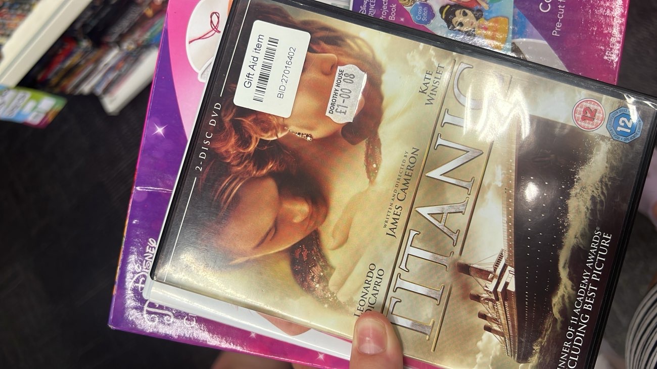 Titanic dvd ( gift!!) bought at YMCA for Β£0.50