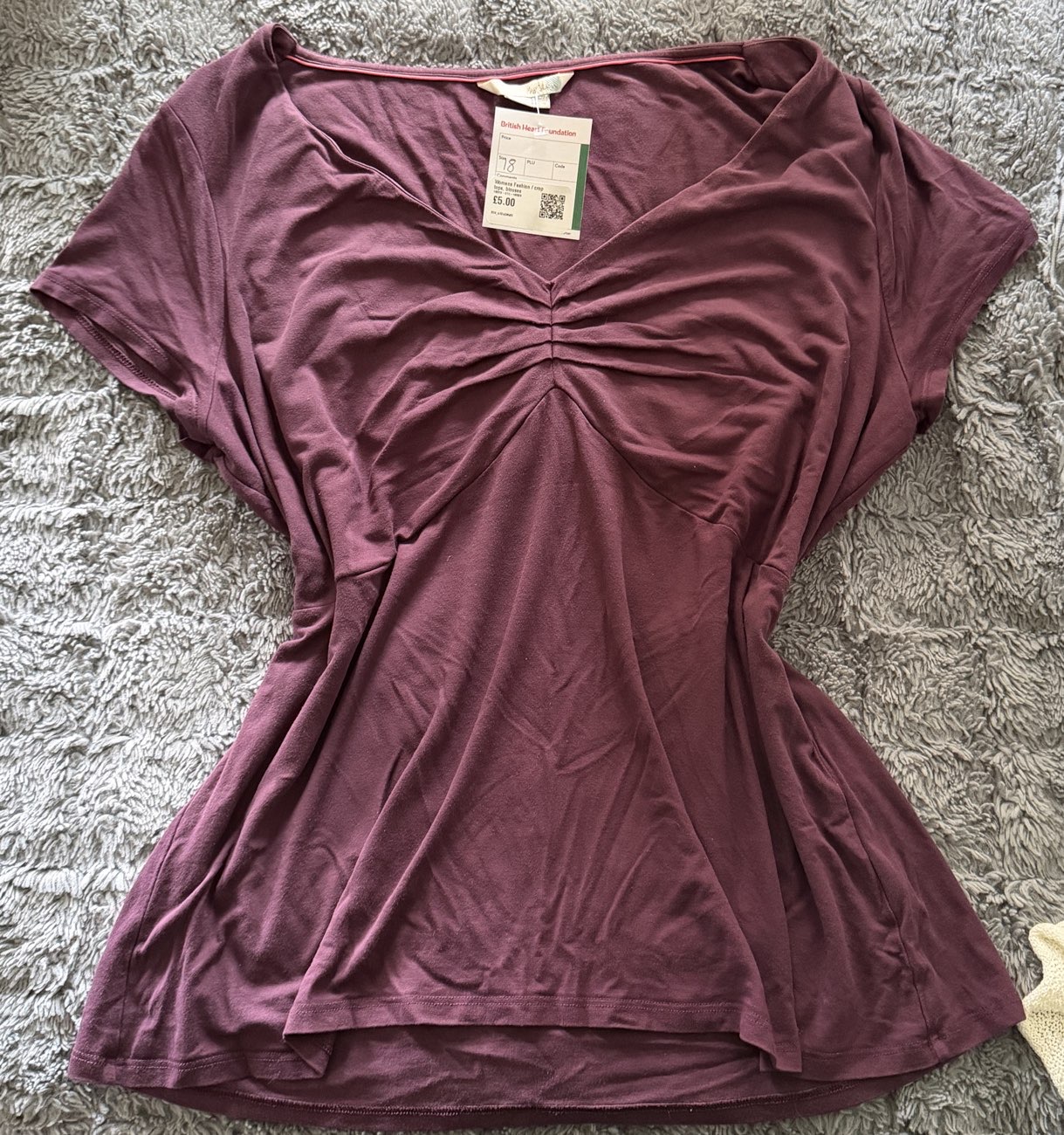 Maroon busty top! product bought at British Heart Foundation for £5.00
