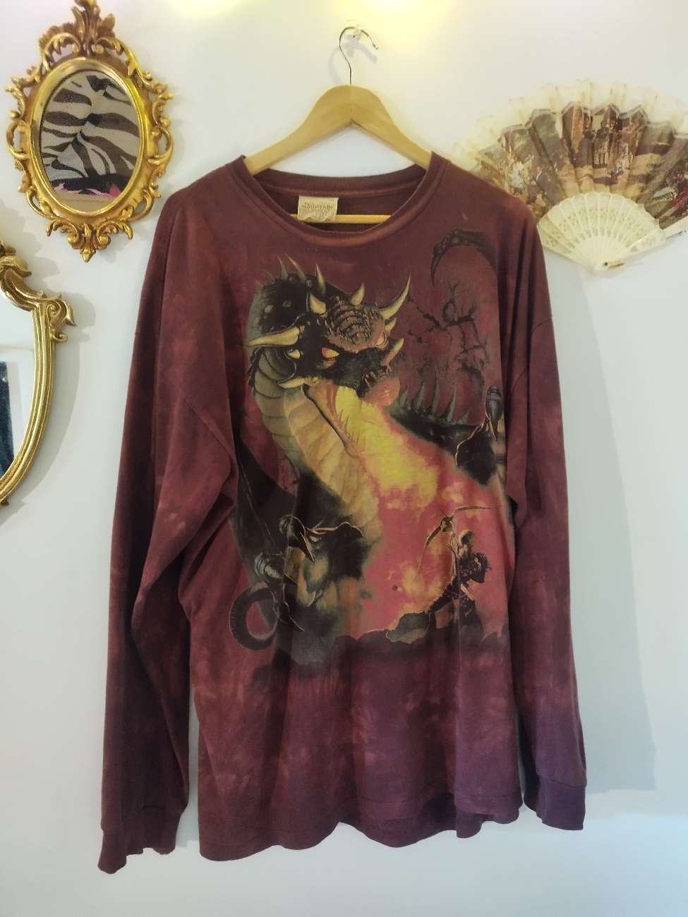 The mountain, vintage DND top product bought at Oxfam Vintage Shop for £12.00