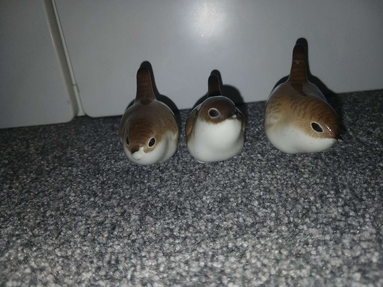 3 little porcelin robins bought at Spectrum Northants for £1.50