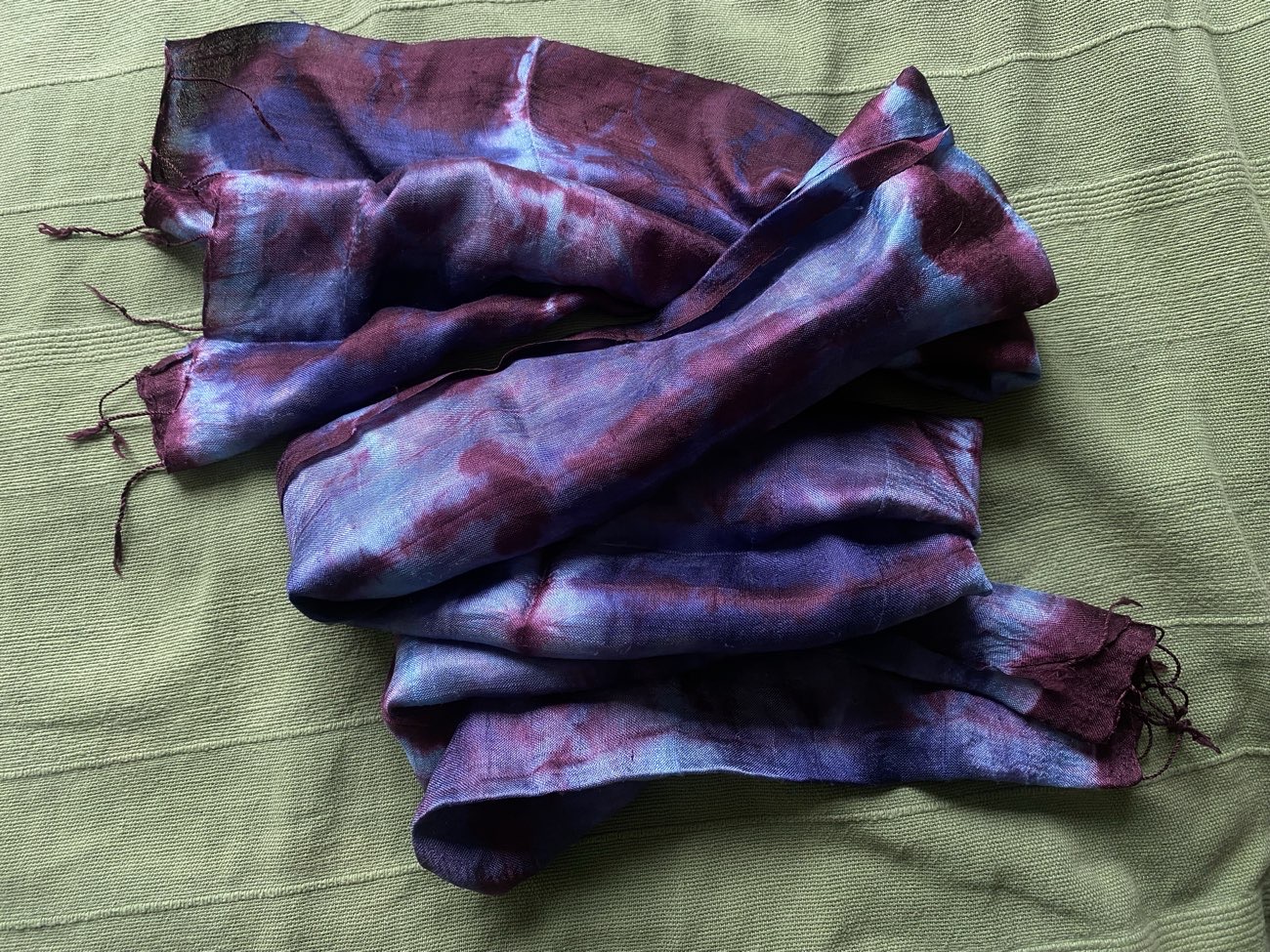 100% Thai silk scarfs bought at Harlington Hospice Association for Β£8.00