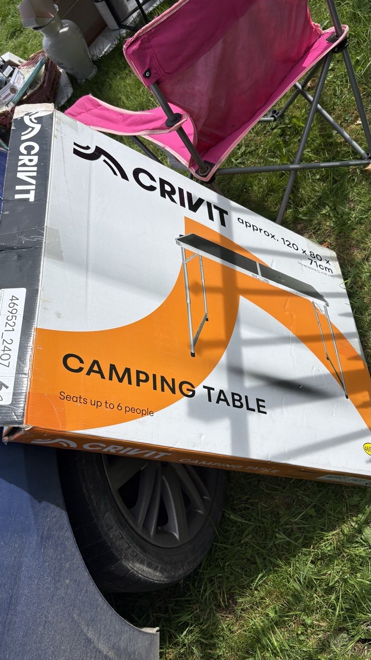 Camping Table worth approximately €40-50 bought at Straffan Market & Car Boot Sale for €20.00