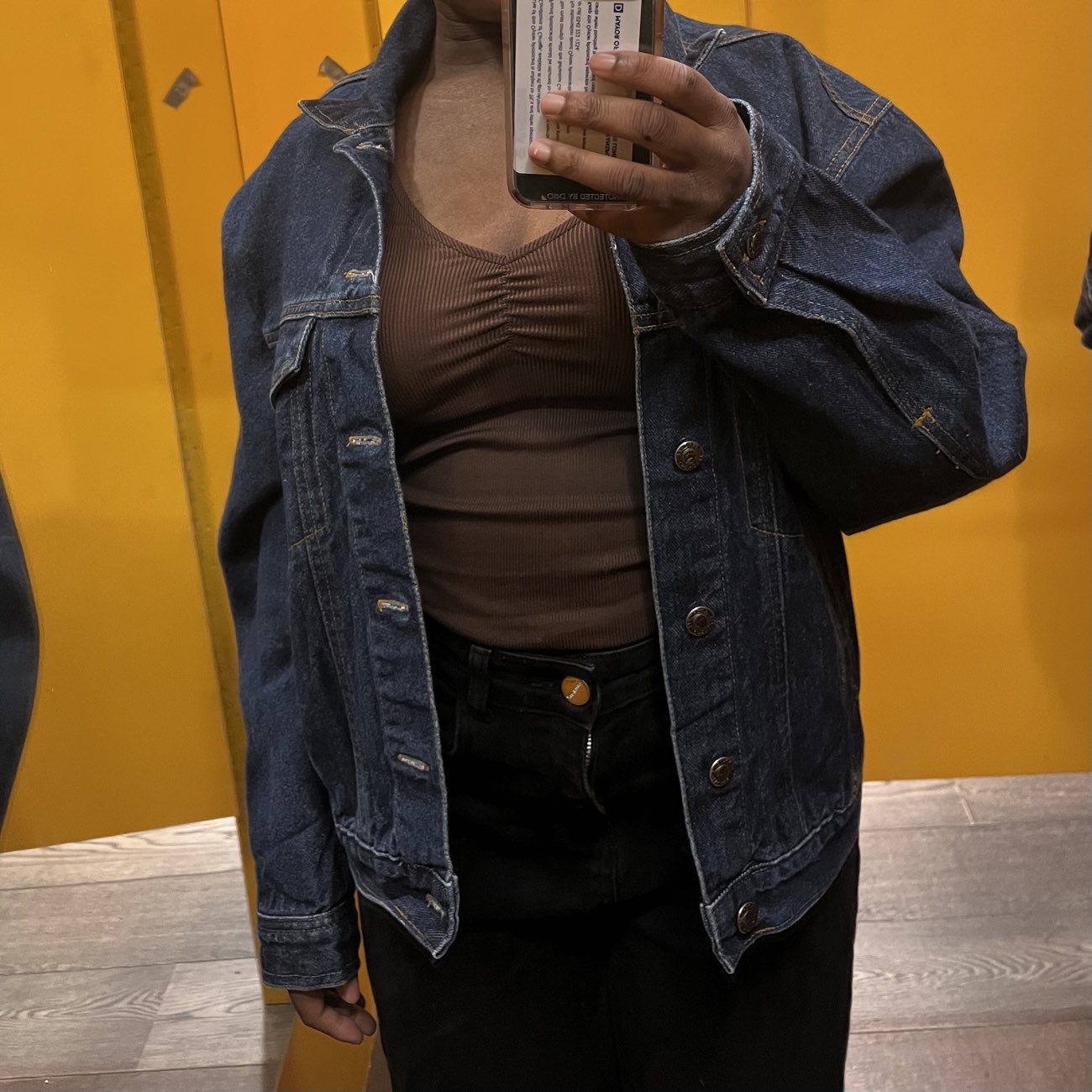 oversized jean jacket bought at Beyond Retro Dalston