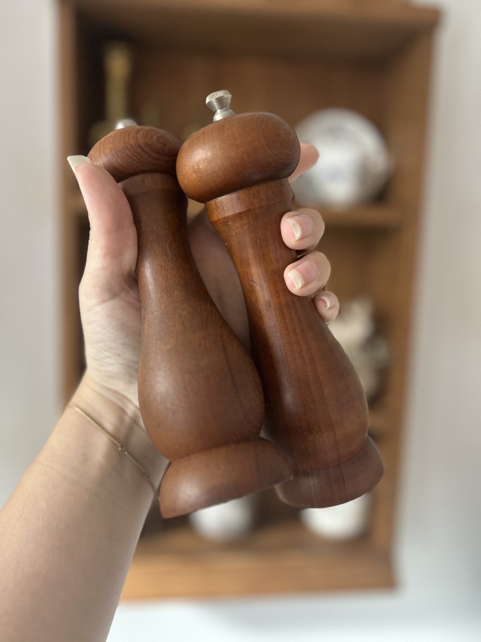Vintage Teak Peter Piper salt & pepper grinders bought at Robin's Nest Emporium for £6.00