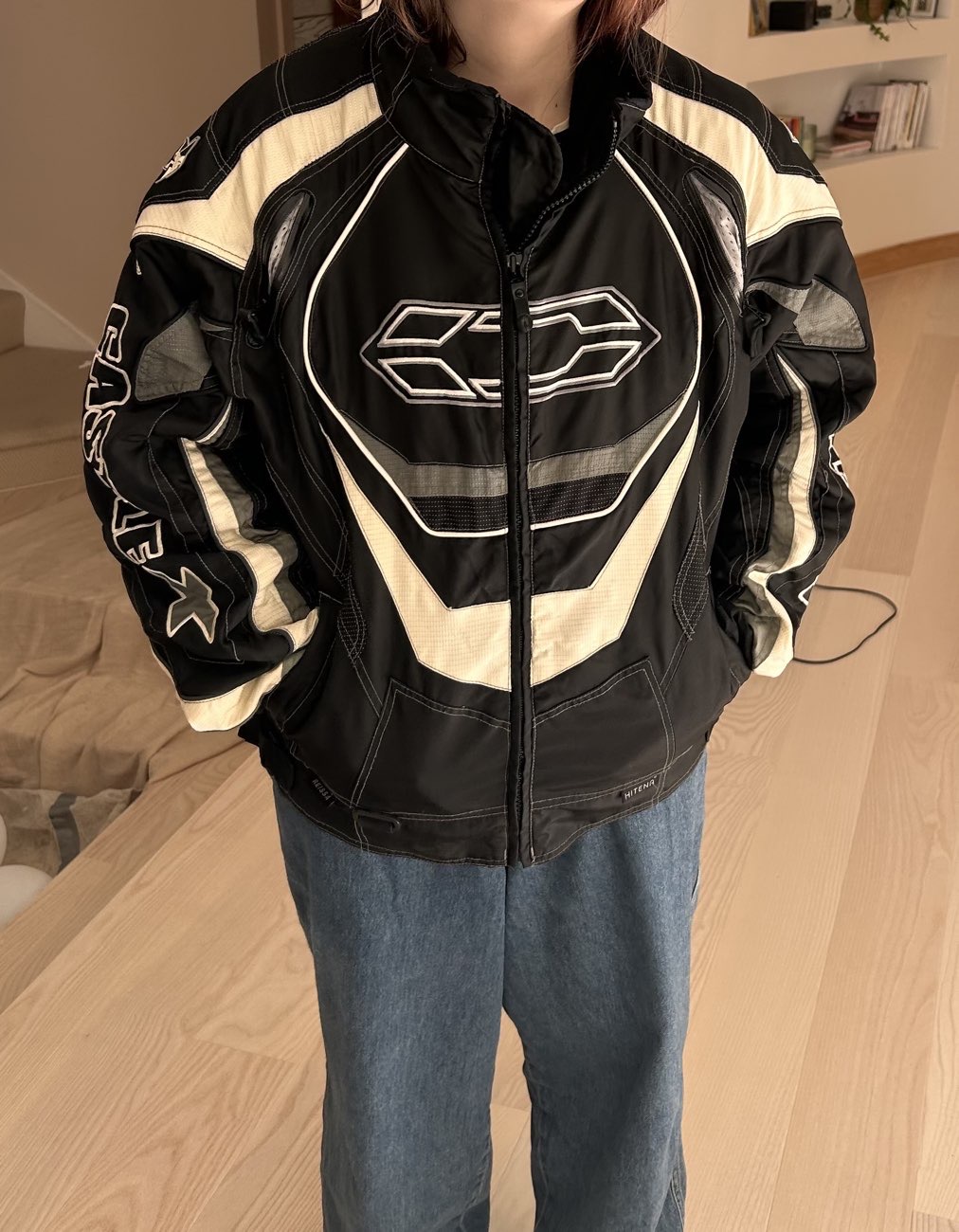 biker jacket product bought at Save the Children for £25.00