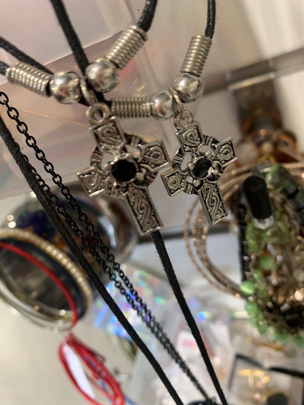 cutest necklaces bought at The Salvation Army for £10.00