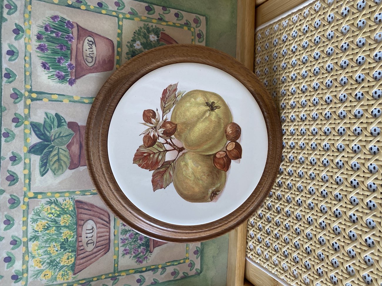 Ceramic & Wooden Apple Wall Hanger 🍎 bought at Mercy in Action for £5.00