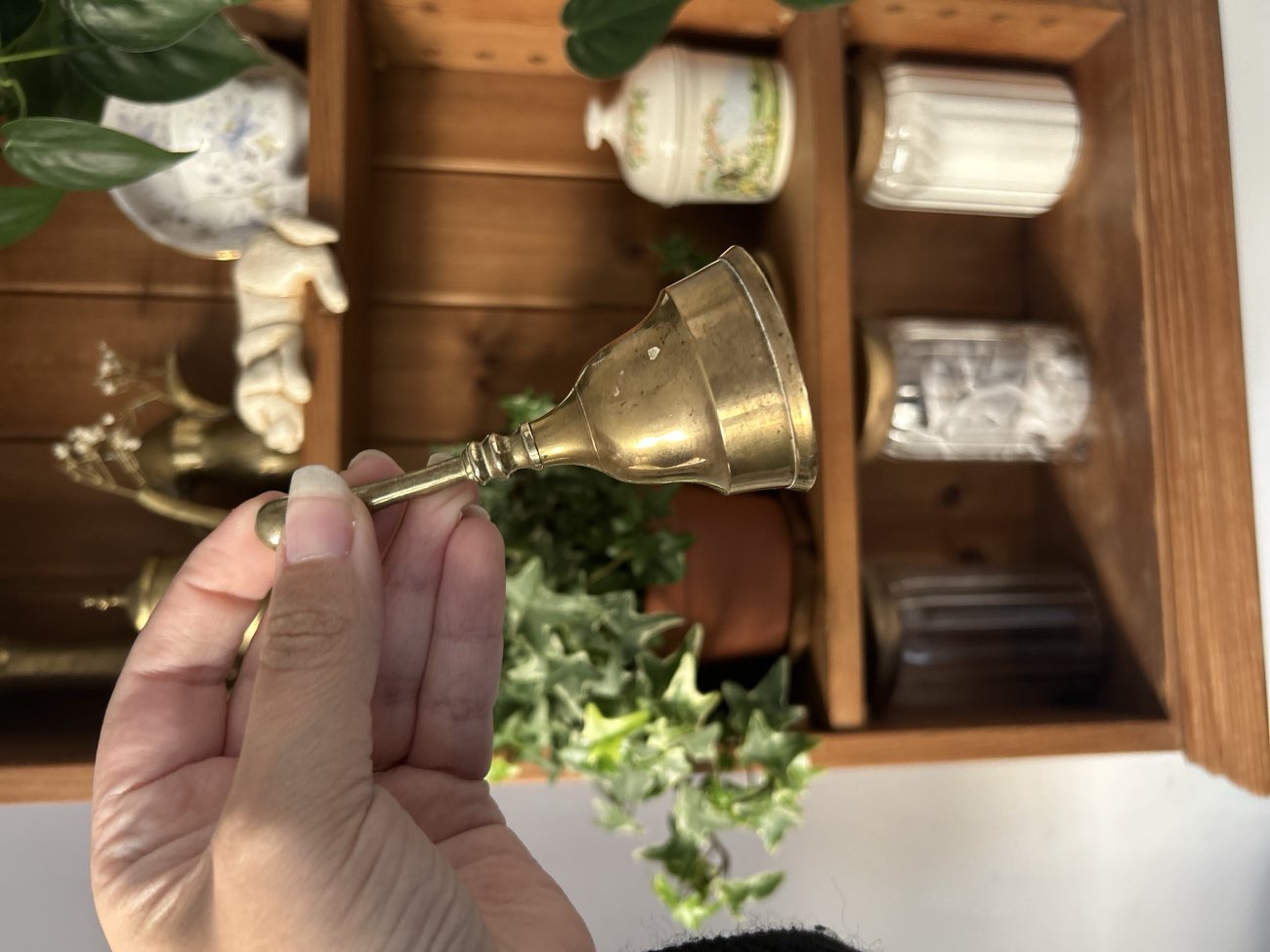 vintage brass bell bought at RSPCA Fareham Pop up shop for £3.00