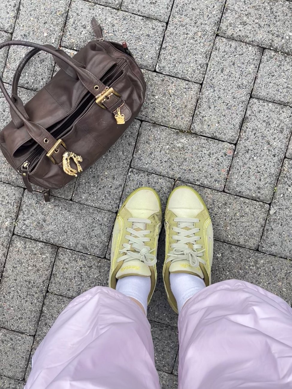Gigi bag and green reebok trainers bought at Sense