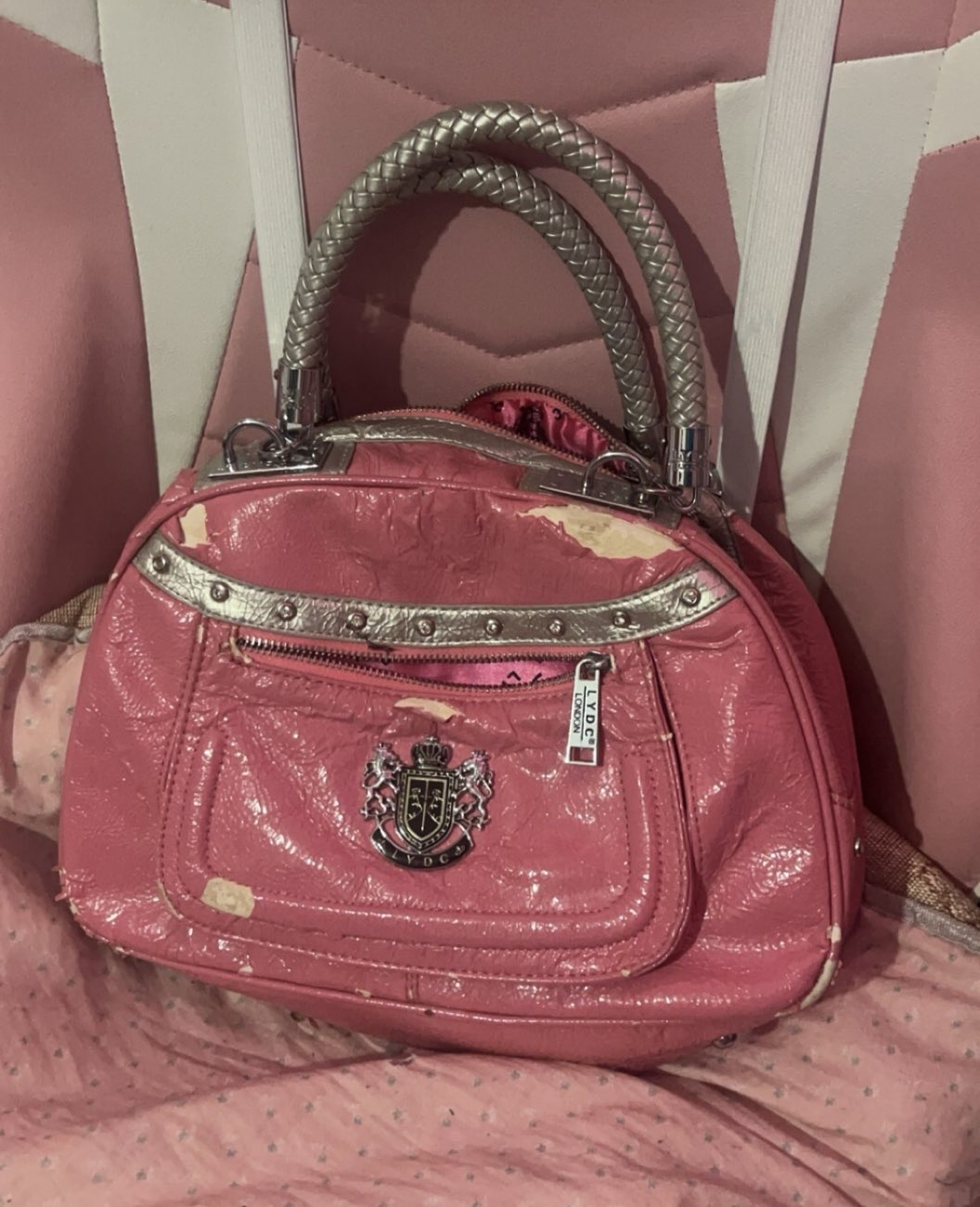 vintage LYDC Y2K hand bag bought at Marie Curie for £4.00
