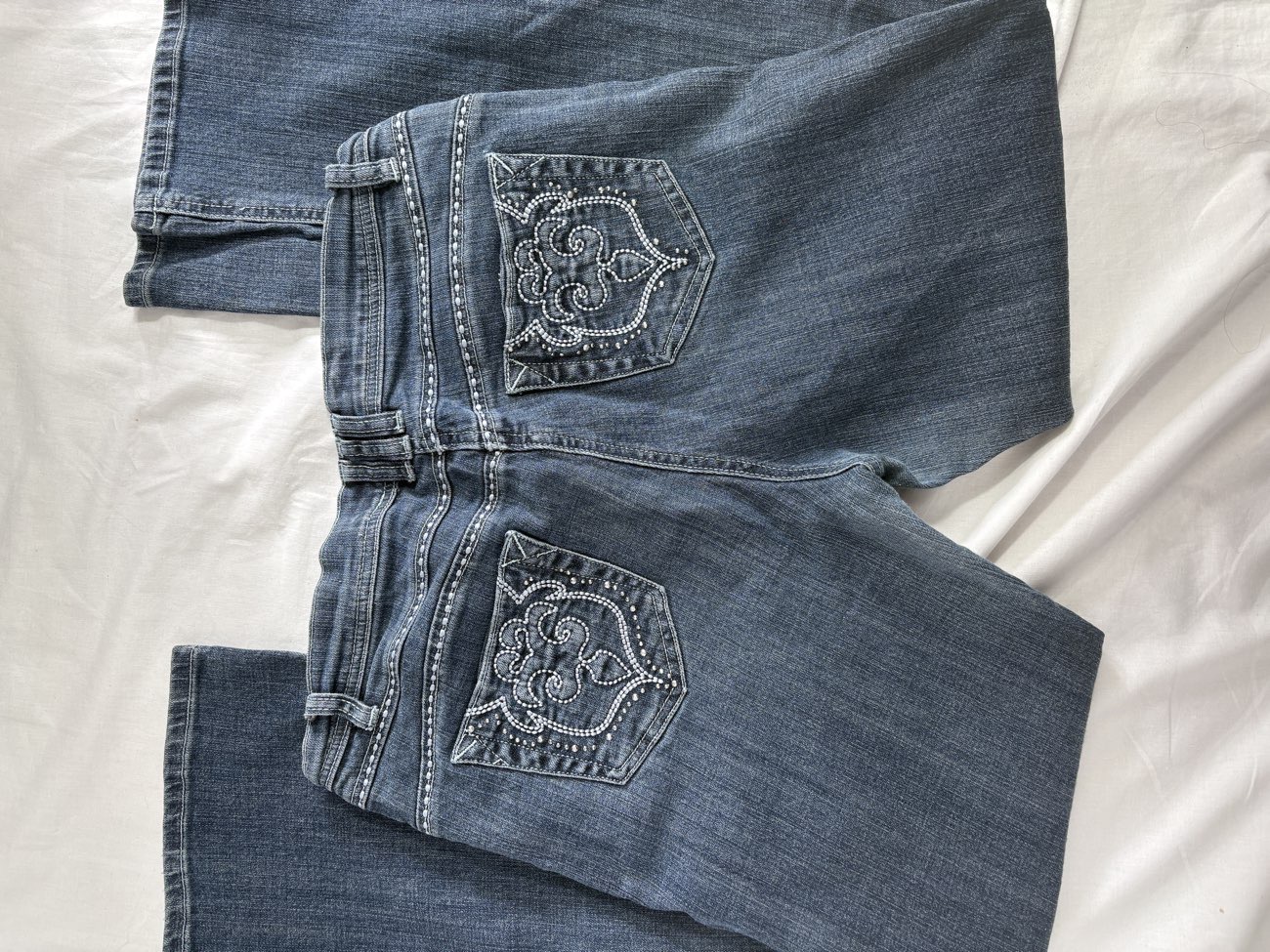 Old label next embellished boot cut jeans product bought at St Clare Hospice Shop - Harlow for £2.00