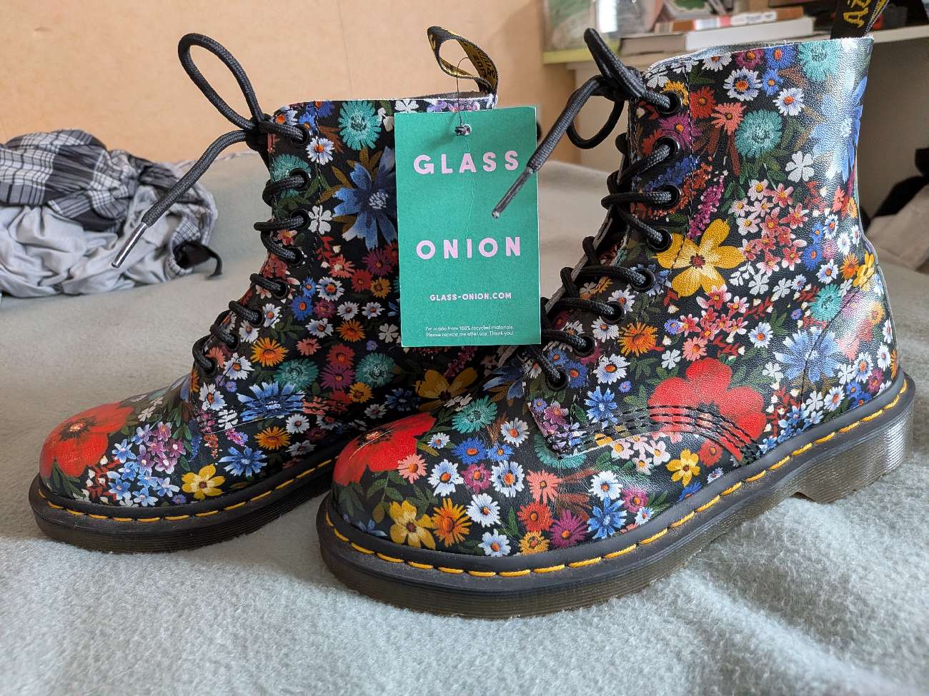 Wanderlust Dr Martens bought at Glass Onion