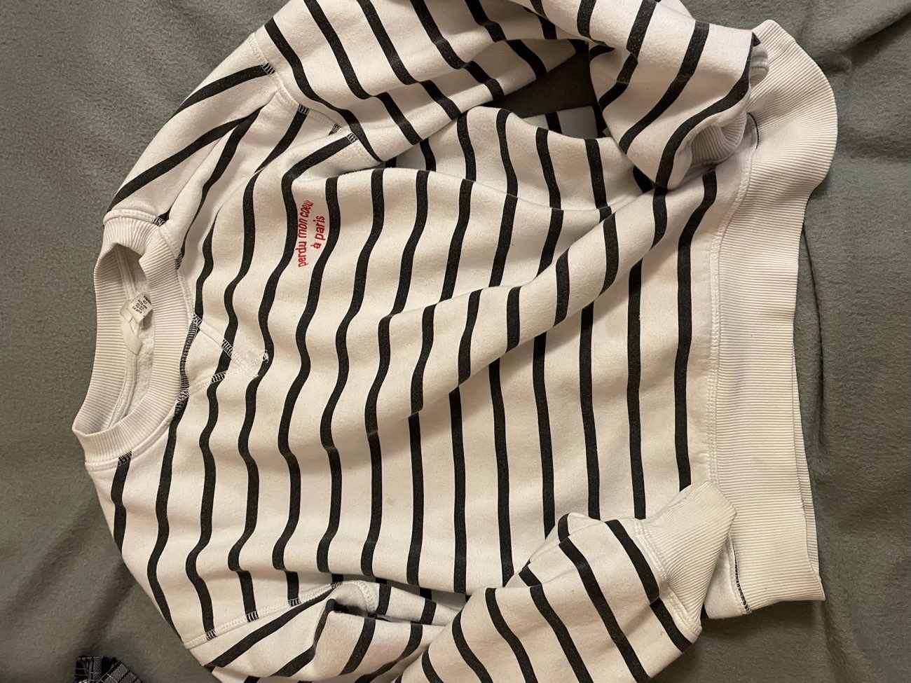 H&M striped jumper product bought at Martin House Hospice for £3.00