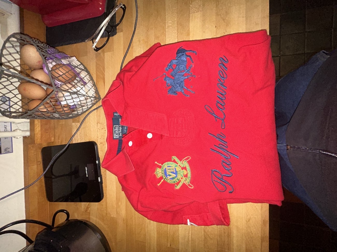 90s vintage Ralph Lauren polo shirt product bought at The Air Ambulance Charity Shop for £3.00