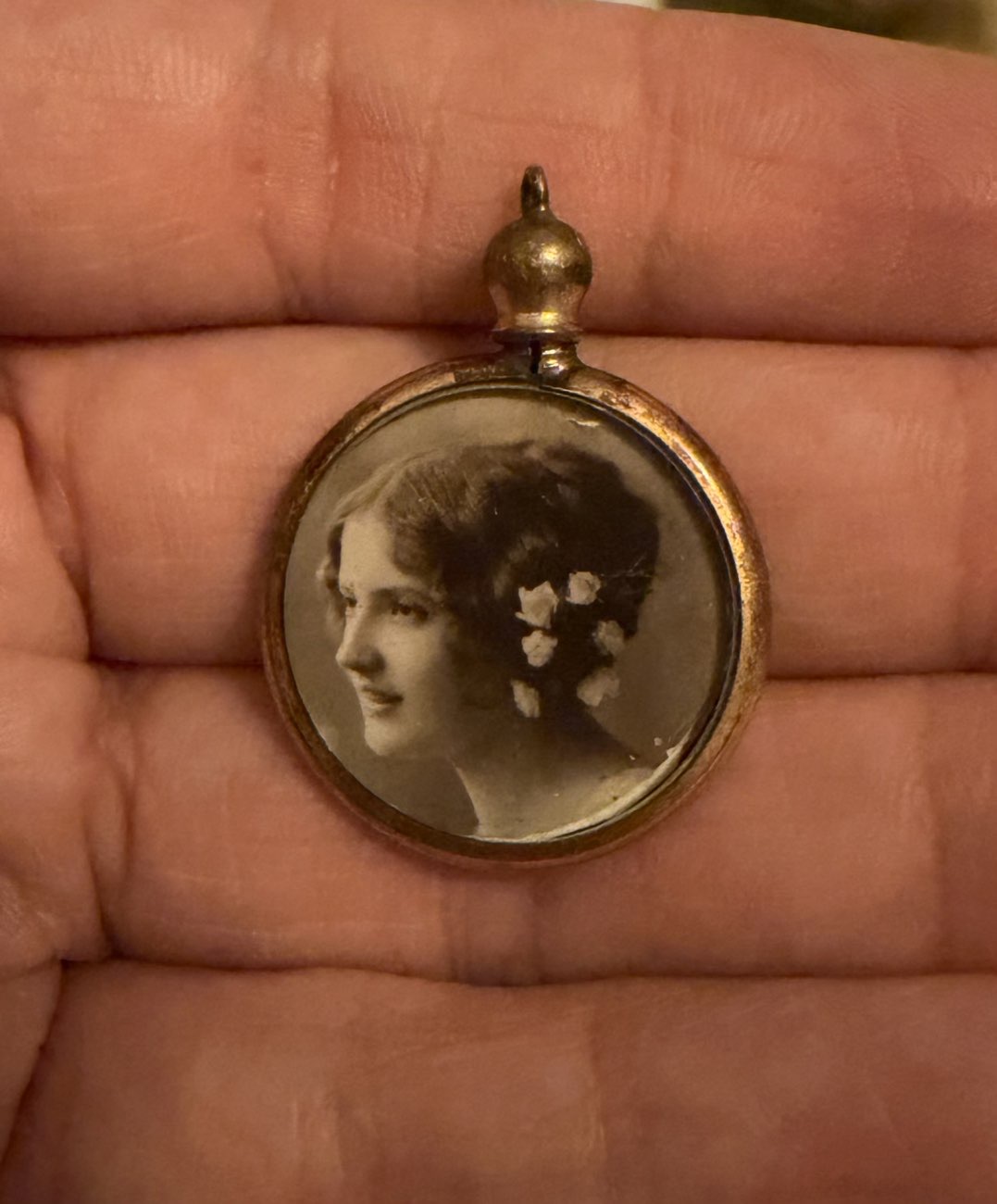 Antique double sided portrait pendant bought at Antique & Vintage by Luca De Luca for £9.00