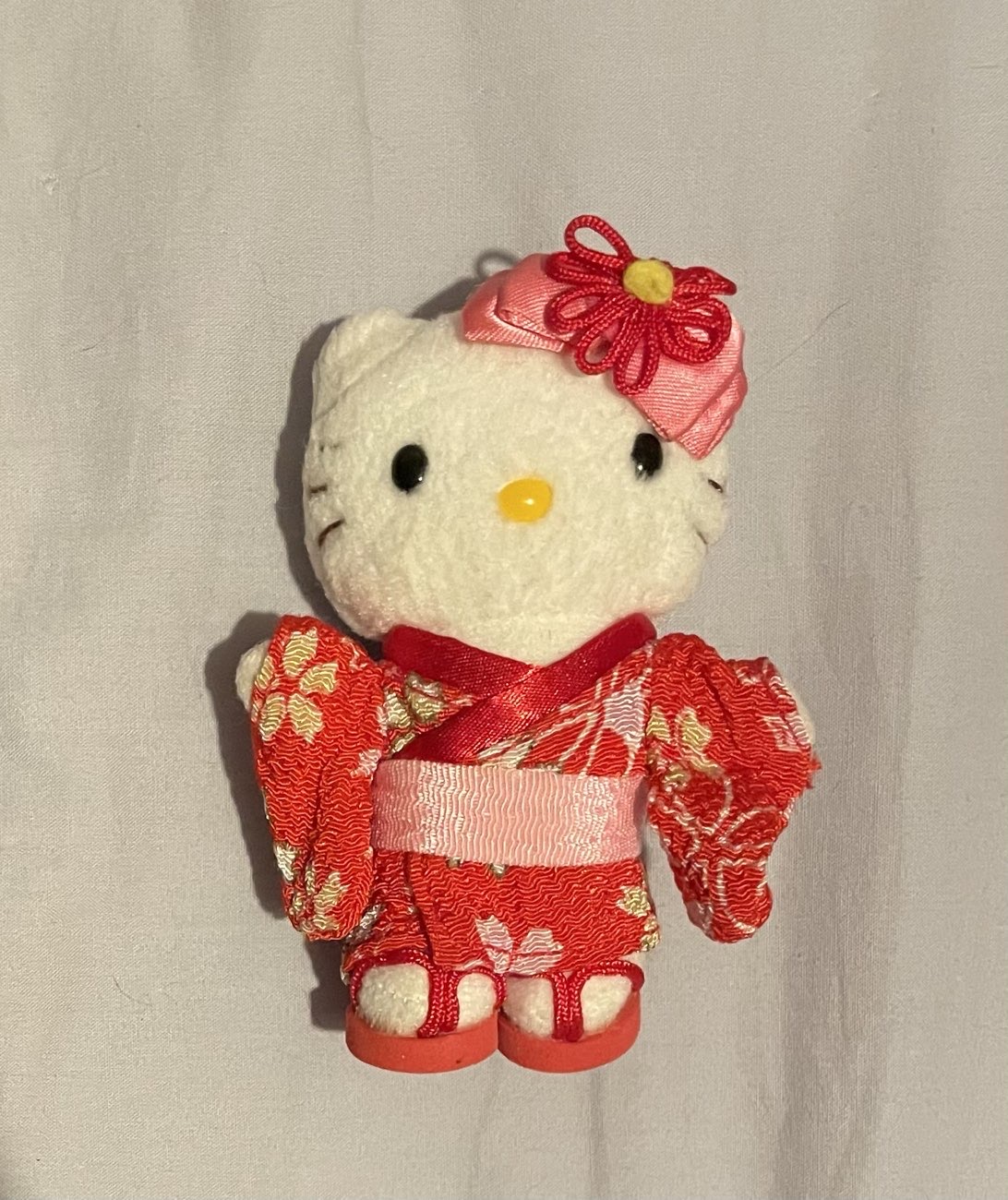 kimono hello kitty plush bought at St Elizabeth East Coast Hospice for £0.50