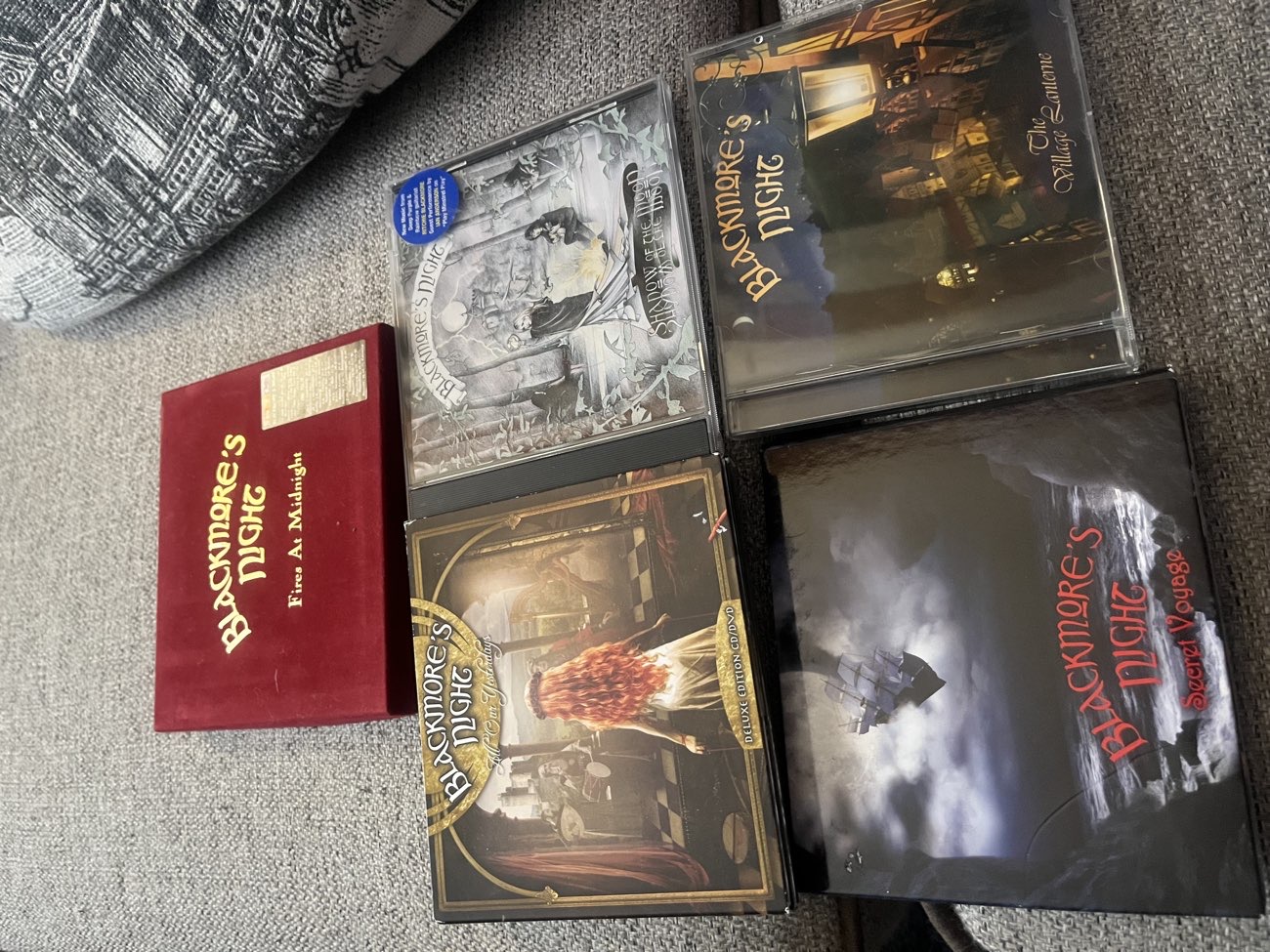 Blackmore’s Night CDs (a new band to me but a fun find) bought at St. Andrews Hospice for £2.00