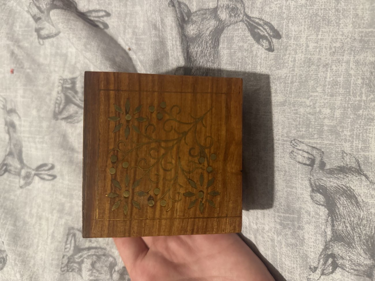 Wooden Floral Trinket Box bought at Sue Ryder for Β£3.00