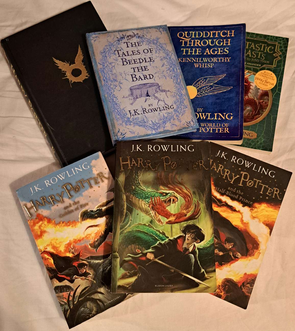 Harry Potter books collected over the last couple of months (£0.99 - £2.99) product bought at Oxfam Shop