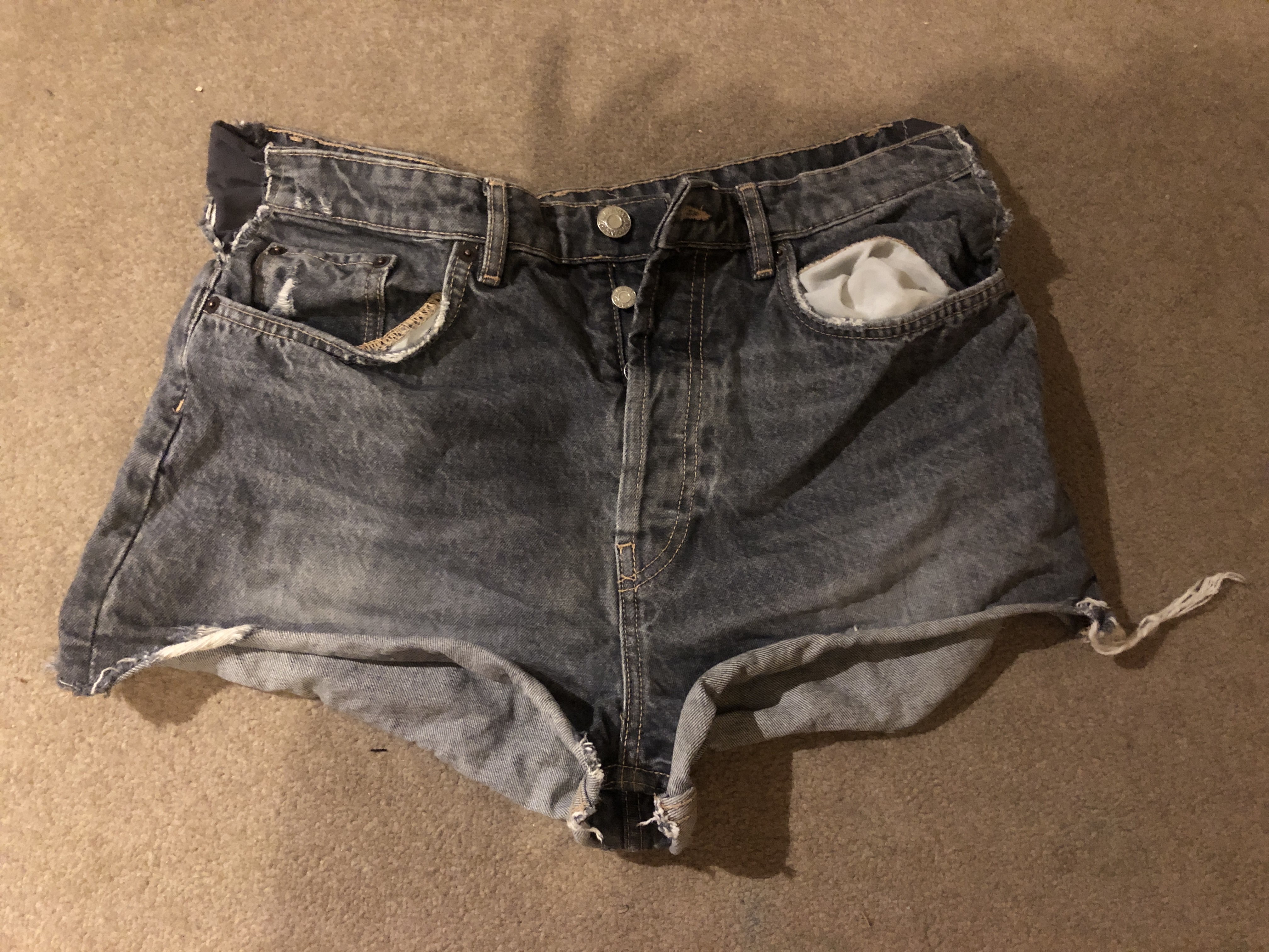 grey Zara shorts product bought at The Children's Trust Shop for £3.00