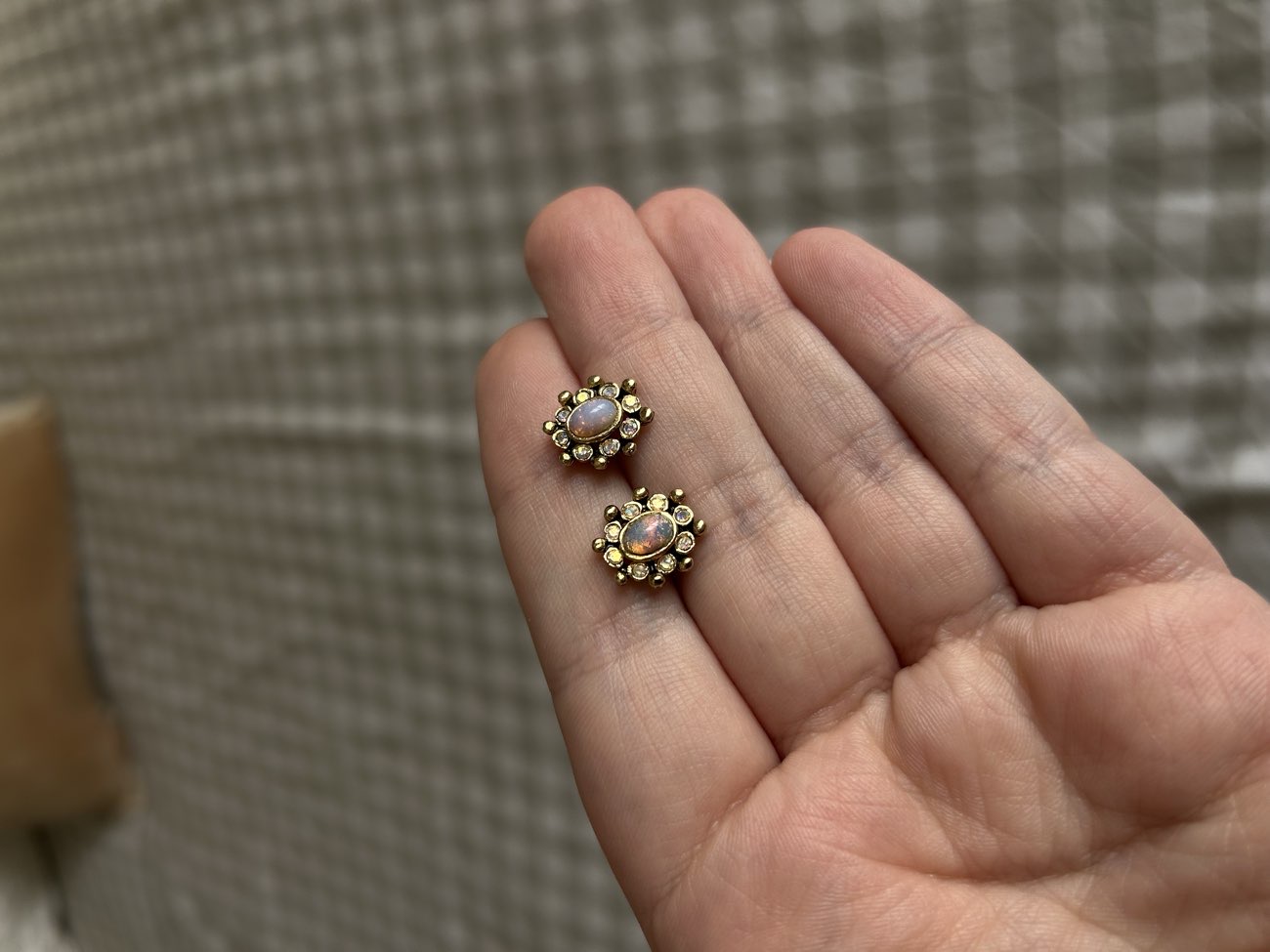 Pretty earrings bought at Rowans Hospice Lee-on-the-Solent for Β£2.50