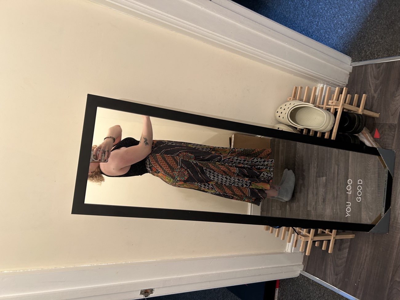 Gorg colourful maxi skirt, itβs giving autumn π bought at Tenovus Cancer Care for Β£4.99