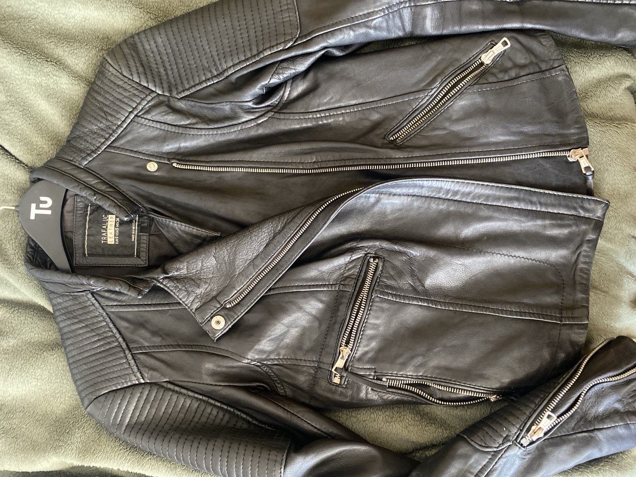 Real leather jacket bought at British Heart Foundation for £25.00