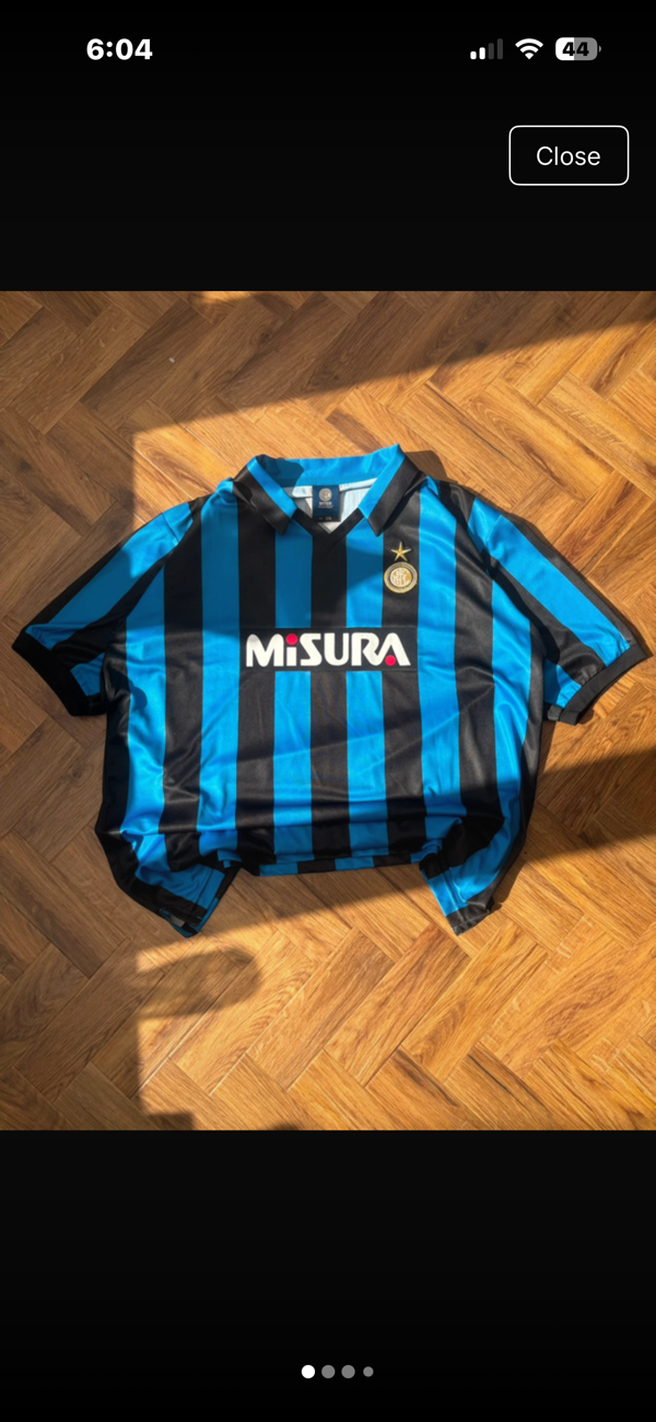 Inter Milan Retro Misura Home Shirt bought at Blue Cross charity shop, Bromsgrove for £4.50