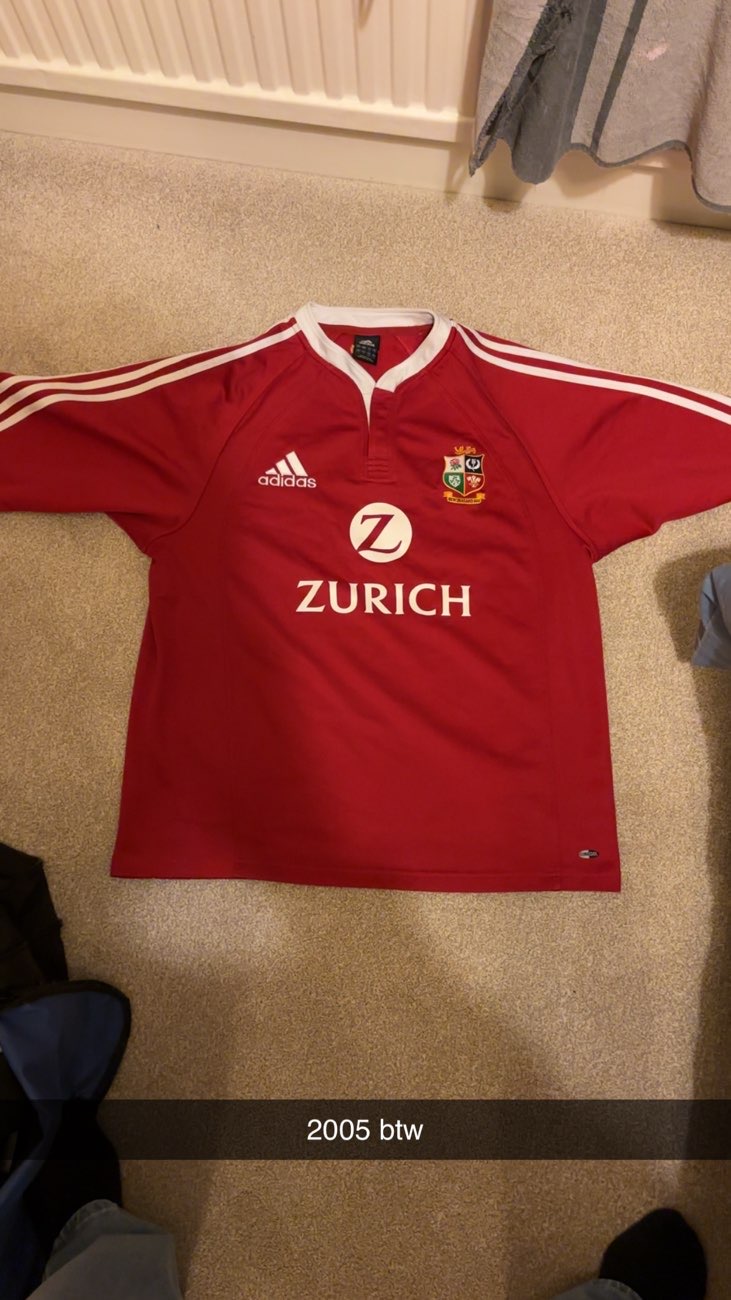 2005 Lions rugby shirt bought at British Heart Foundation for £4.50