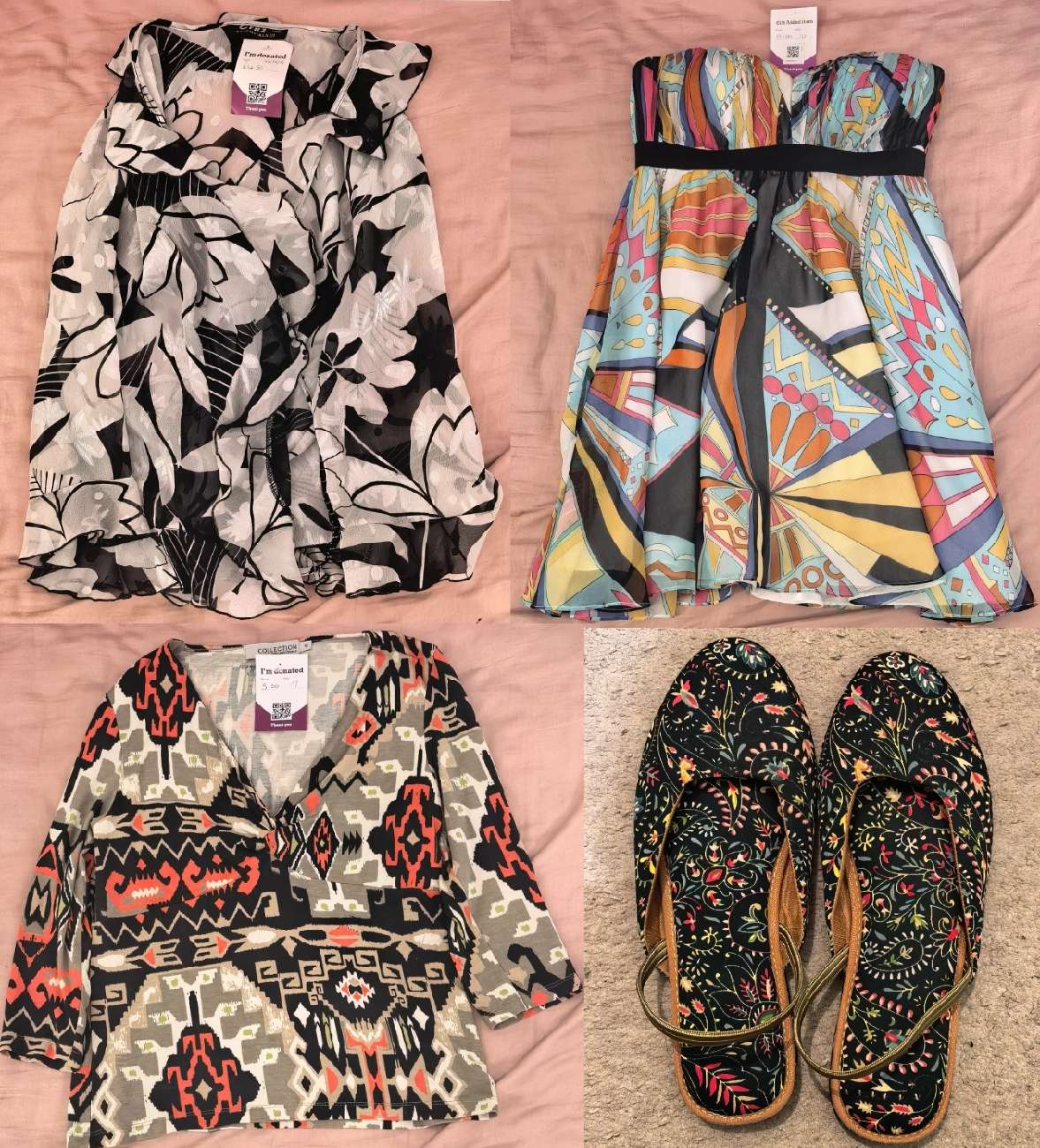 Pattern pieces bought at Cats Protection Charity Shop for Β£22.05