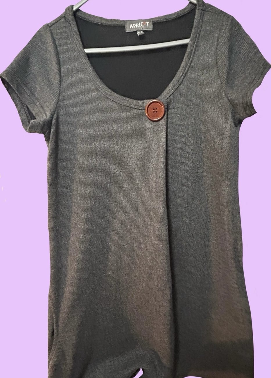 Apricot Grey shirt..dress? bought at The Salvation Army for £2.00