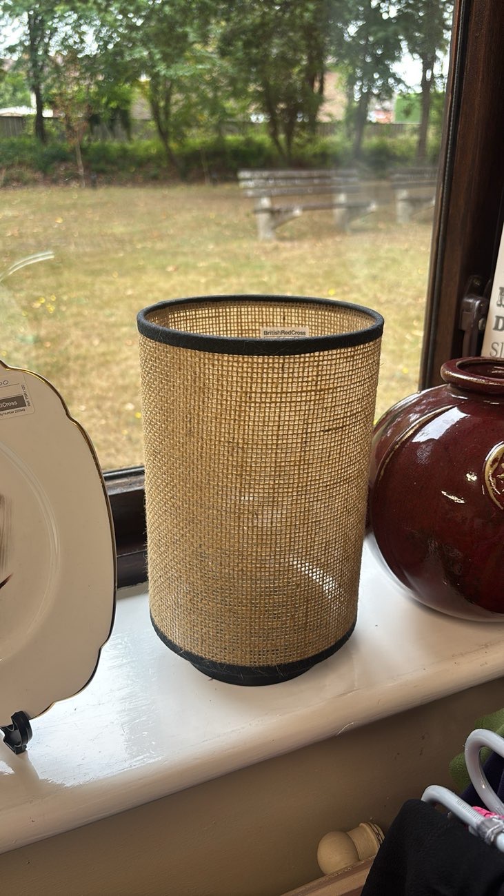 Rattan Lamp bought at British Red Cross for Β£2.50