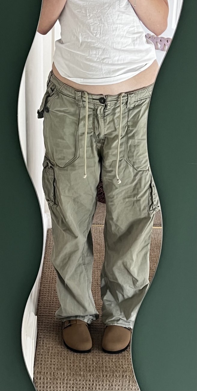 Light green cargo style trousers bought at St Luke's Hospice (Clearance Outlet) for Β£3.00