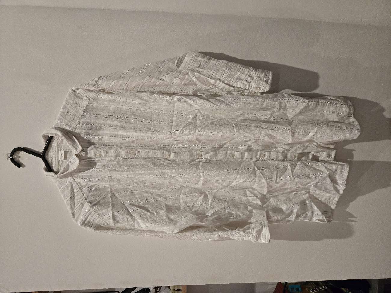 Next silver and white shirt product bought at North London Hospice - Muswell Hill Shop for £5.00