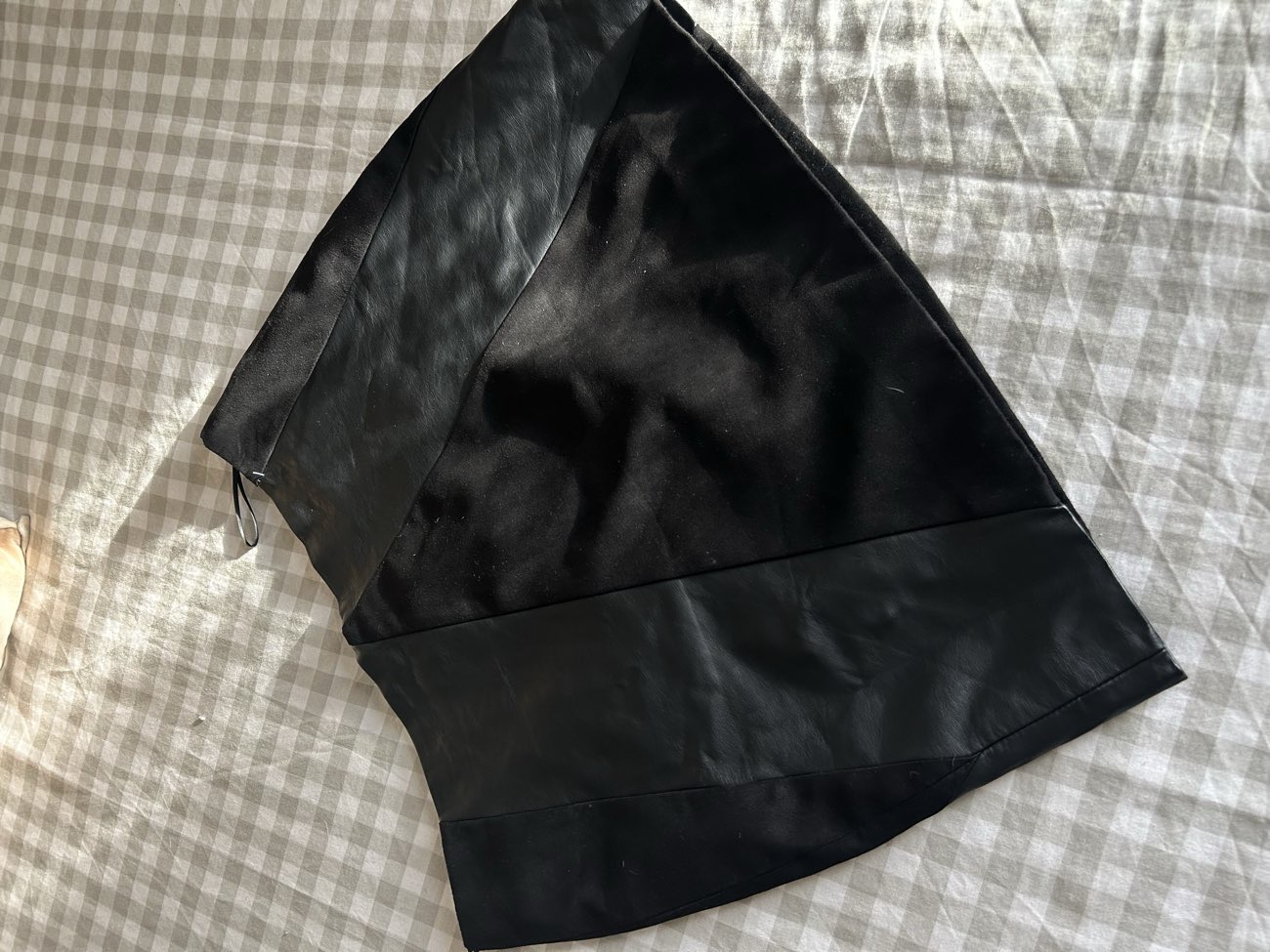 Oasis faux leather and suede skirt bought at Age UK for £3.00