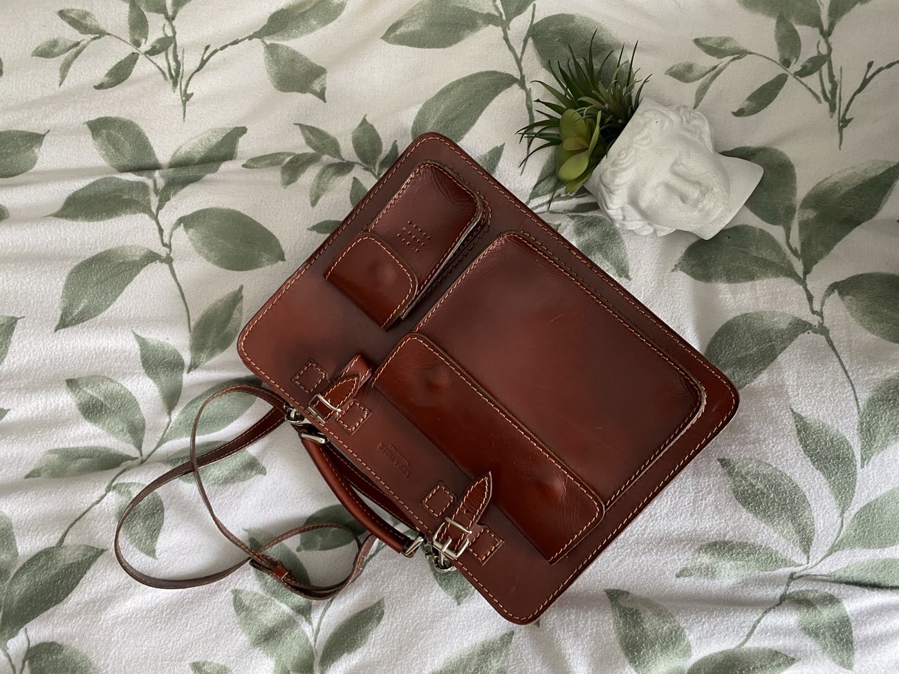 Genuine Leather Satchel product bought at Compton Care Shop for £12.00