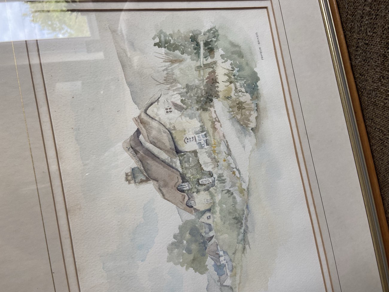 A water painting 🖼️ of my ancestors Kimmeridge family home bought at Weldmar Hospicecare Wool Charity Shop for £5.00