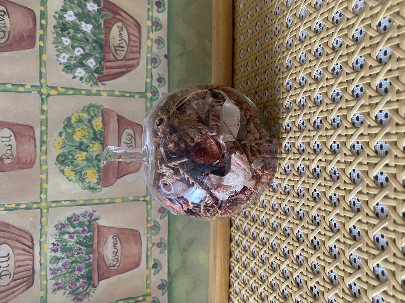 Glass Apple Fruit Floral Scented Potpourri 🍎 bought at The Salvation Army Charity Shop for £0.50