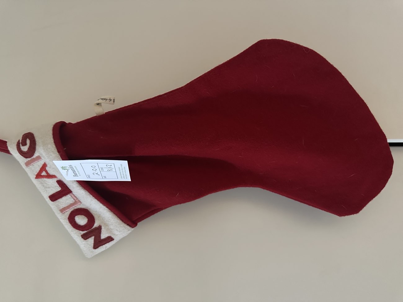 Nollaig stocking wool & nylon bought at Barnardos for €2.00