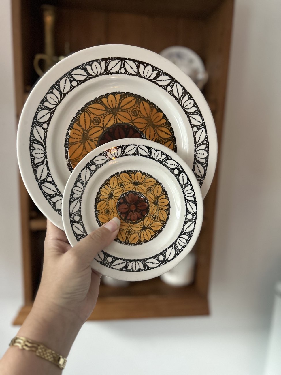 Kathie Winkle Broadhurst Ironstone plates. 6x dinner plates, 6x tea plates product bought at Salvation Army for £8.00
