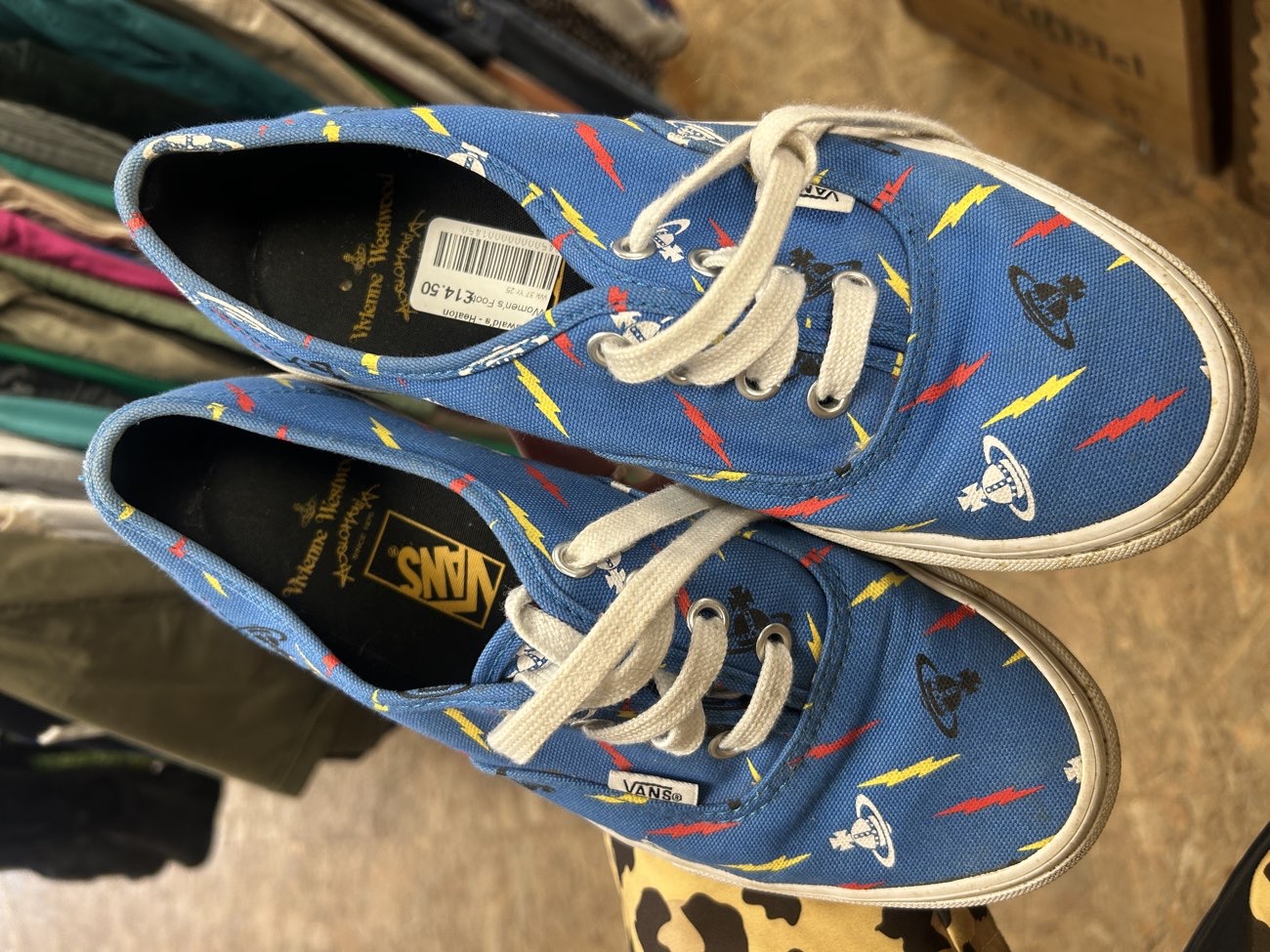 Vivienne Westwood Vans 😍😍😍 bought at St Oswald's Hospice for £14.50