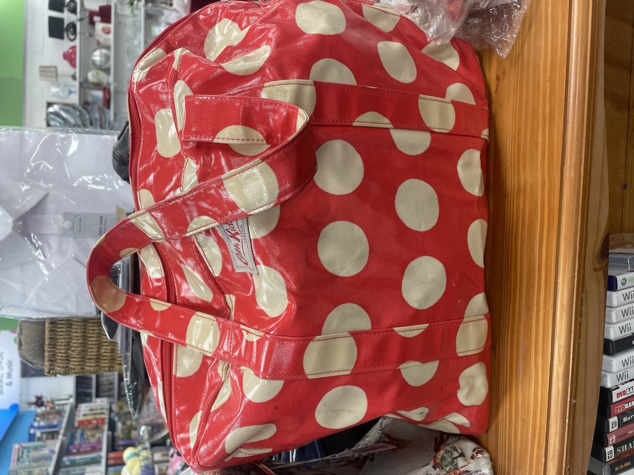 Red Polka Dot Cath Kidston Bag product bought at Hope House Flint Shop for £10.00