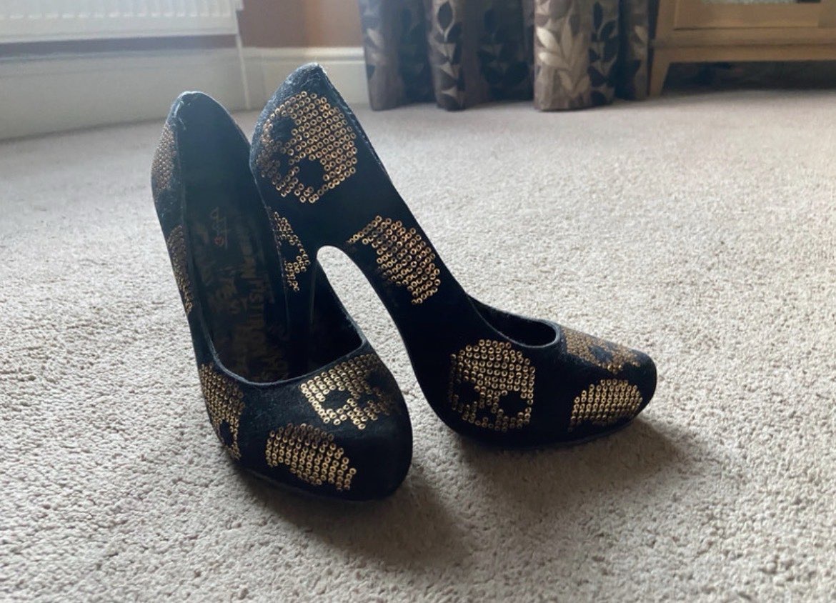 Y2k iron fist skull heels bought at Octavia Foundation Victoria for £12.00