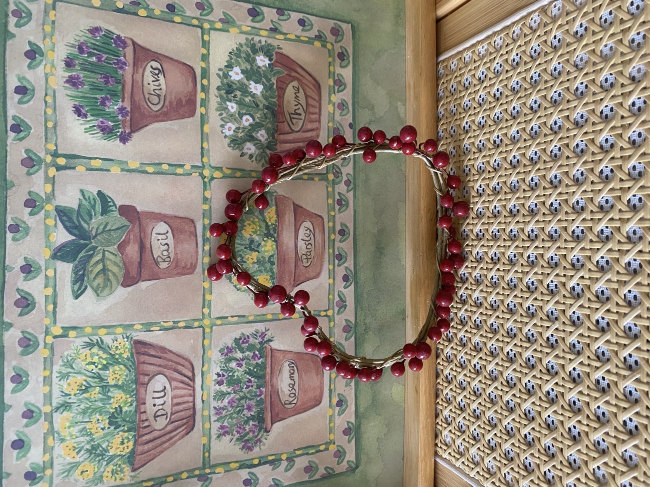 Plastic Berry Fruit Miniature Heart Wreath 🍎 product bought at Blue Cross charity shop for £0.50